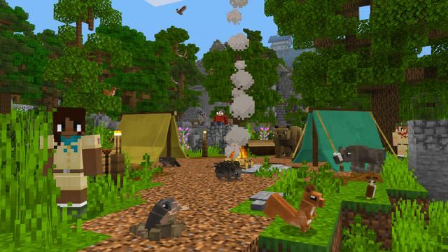 Screenshot of the Minecraft Bedrock Marketplace product Scout Camp created by Pixelbiester.
