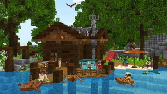 Screenshot of the Minecraft Bedrock Marketplace product Scout Camp created by Pixelbiester.