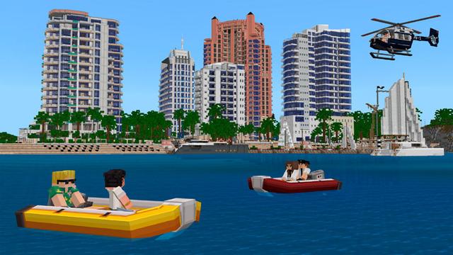 Screenshot of the Minecraft Bedrock Marketplace product Seaside City created by Pixelbiester.