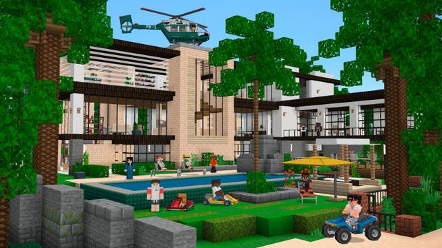 Screenshot of the Minecraft Bedrock Marketplace product Seaside City created by Pixelbiester.