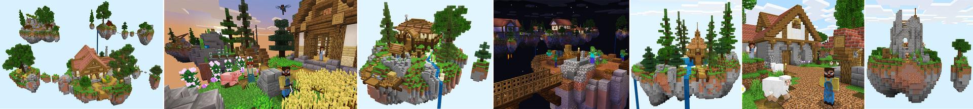 Panorama of the Minecraft Bedrock Marketplace product Skyblock Adventure created by Pixelbiester.
