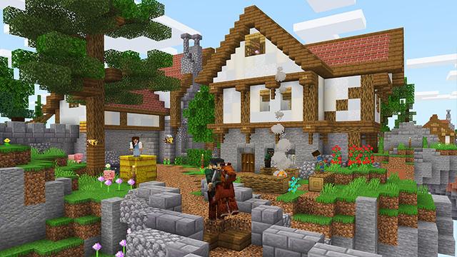Screenshot of the Minecraft Bedrock Marketplace product Skyblock Adventure created by Pixelbiester.