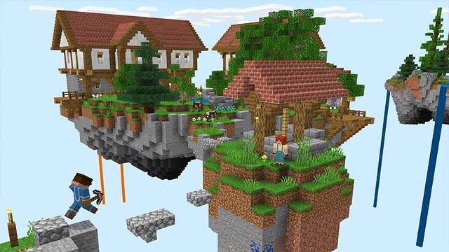 Screenshot of the Minecraft Bedrock Marketplace product Skyblock Adventure created by Pixelbiester.