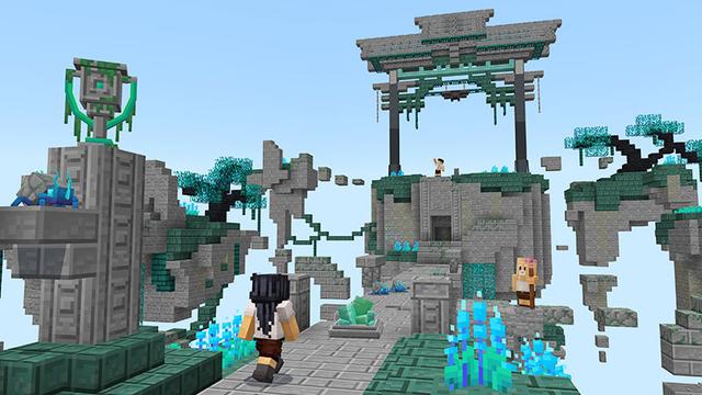 Screenshot of the Minecraft Bedrock Marketplace product Skylands Adventure created by Pixelbiester.