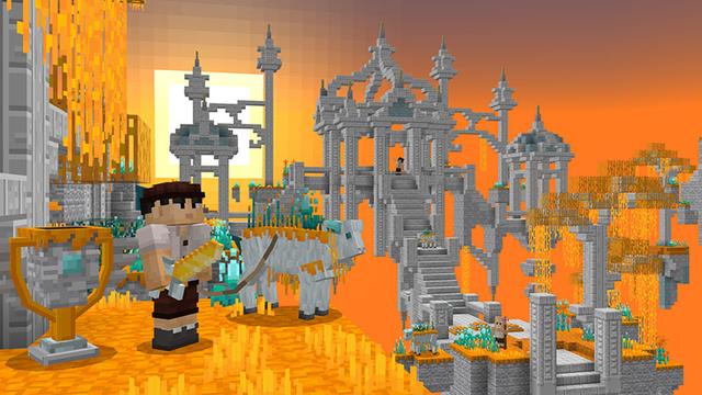 Screenshot of the Minecraft Bedrock Marketplace product Skylands Adventure created by Pixelbiester.