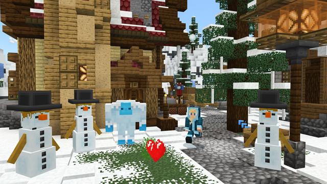 Screenshot of the Minecraft Bedrock Marketplace product Snowball Fight created by Pixelbiester.