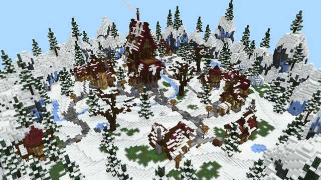 Screenshot of the Minecraft Bedrock Marketplace product Snowball Fight created by Pixelbiester.