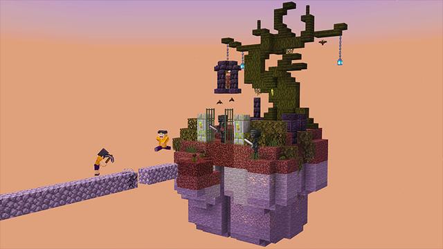 Screenshot of the Minecraft Bedrock Marketplace product Spooky Scary Skyblock created by Pixelbiester.