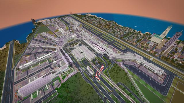 Screenshot of the Minecraft Bedrock Marketplace product The Airport created by Pixelbiester.