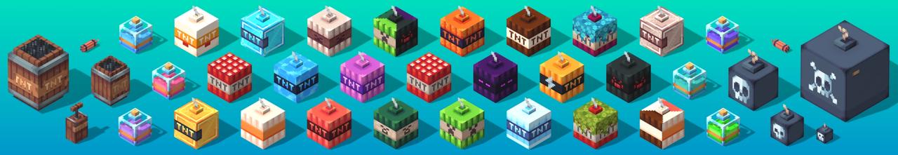 Panorama of the Minecraft Bedrock Marketplace product TNT created by Pixelbiester.