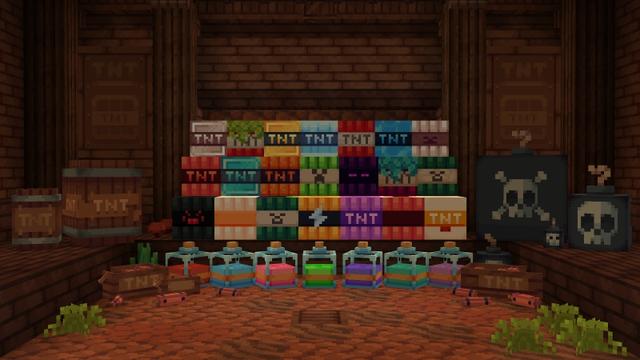 Screenshot of the Minecraft Bedrock Marketplace product TNT created by Pixelbiester.