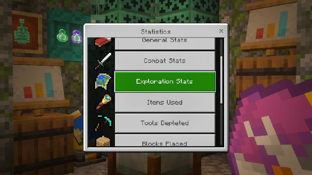 Screenshot of the Minecraft Bedrock Marketplace product UTILITY: Trophies, Stats, and More Add-On created by Pixelbiester.