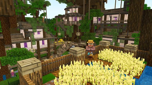 Screenshot of the Minecraft Bedrock Marketplace product Wizard World created by Pixelbiester.