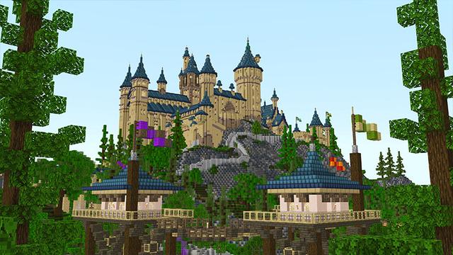 Screenshot of the Minecraft Bedrock Marketplace product Wizard World created by Pixelbiester.