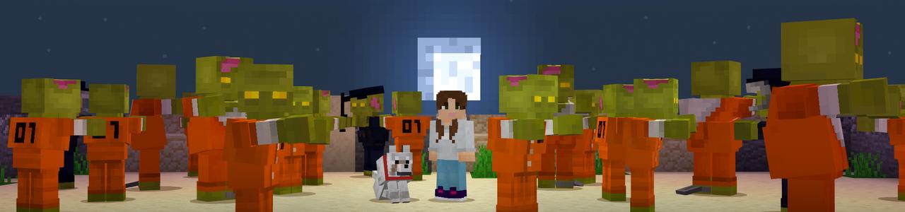 Panorama of the Minecraft Bedrock Marketplace product Zombie Bunker Challenge created by Pixelbiester.