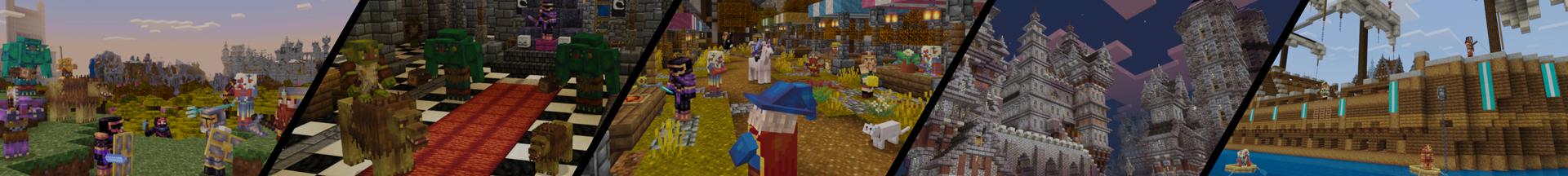Panorama of the Minecraft Bedrock Marketplace product Castle Conquest created by PixelHeads.