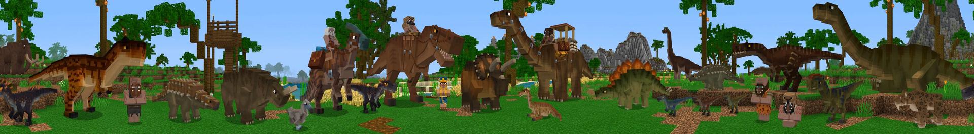Panorama of the Minecraft Bedrock Marketplace product Dinosaur Age created by PixelHeads.