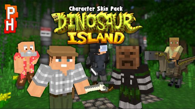 Thumbnail of the Minecraft Bedrock Marketplace product Dinosaur Island Characters created by PixelHeads.