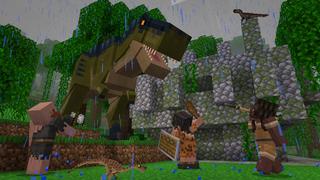 Screenshot of the Minecraft Bedrock Marketplace product Dinosaur Add-On created by PixelHeads.