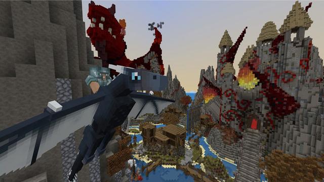 Screenshot of the Minecraft Bedrock Marketplace product Dragon Lands created by PixelHeads.