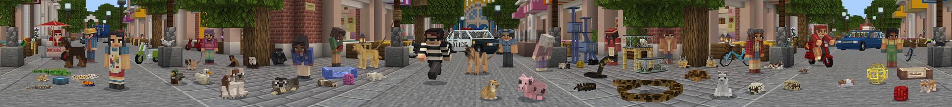 Panorama of the Minecraft Bedrock Marketplace product Pet Shop 2 created by PixelHeads.