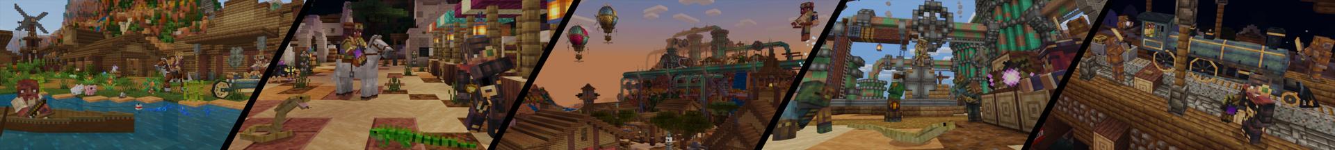 Panorama of the Minecraft Bedrock Marketplace product Steam & Steel created by PixelHeads.