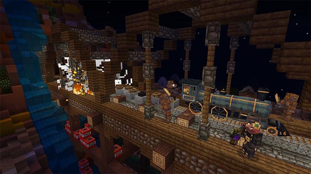 Screenshot of the Minecraft Bedrock Marketplace product Steam & Steel created by PixelHeads.