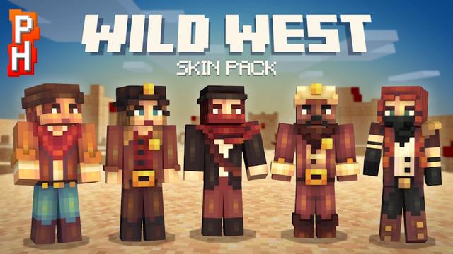 Thumbnail of the Minecraft Bedrock Marketplace product Wild West Skin Pack created by PixelHeads.