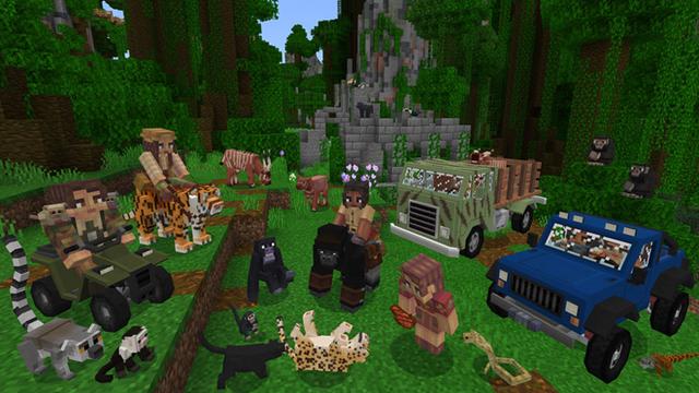 Screenshot of the Minecraft Bedrock Marketplace product Wildlife: Jungle created by PixelHeads.