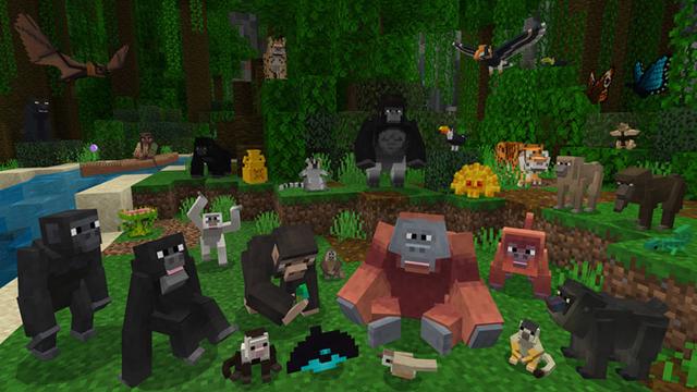 Screenshot of the Minecraft Bedrock Marketplace product Wildlife: Jungle created by PixelHeads.