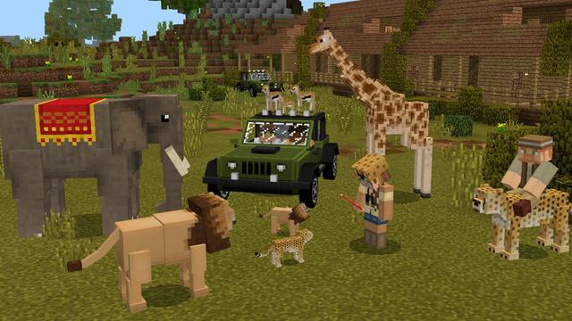 Screenshot of the Minecraft Bedrock Marketplace product Wildlife: Savanna created by PixelHeads.