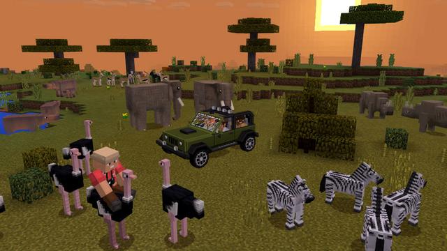 Screenshot of the Minecraft Bedrock Marketplace product Wildlife: Savanna created by PixelHeads.