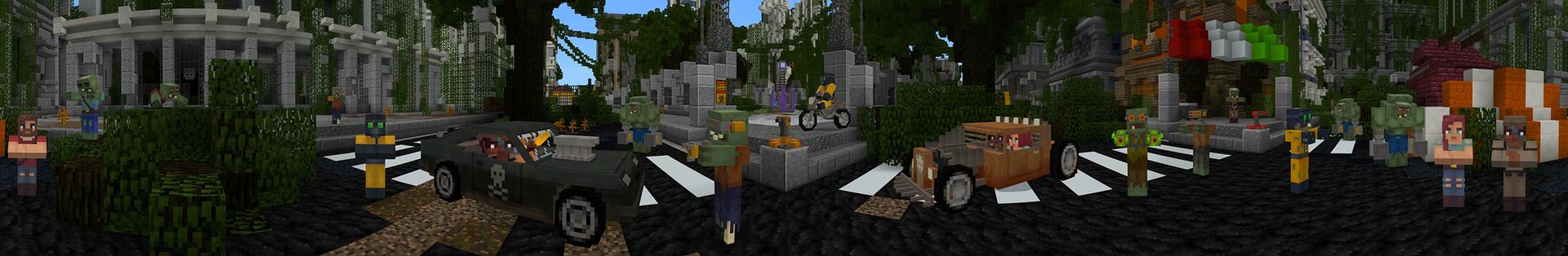 Panorama of the Minecraft Bedrock Marketplace product Zombie Apocalypse created by PixelHeads.