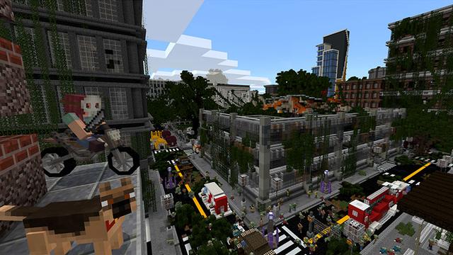 Screenshot of the Minecraft Bedrock Marketplace product Zombie Apocalypse created by PixelHeads.