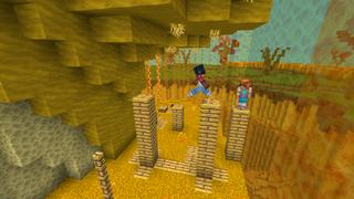 Screenshot of the Minecraft Bedrock Marketplace product Bee Tower Parkour created by Pixell Studio.