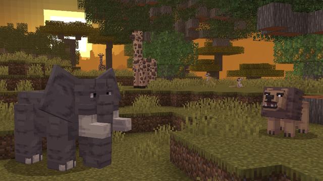 Screenshot of the Minecraft Bedrock Marketplace product Biomes, Animals & Structures created by Pixell Studio.
