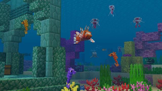 Screenshot of the Minecraft Bedrock Marketplace product Biomes, Animals & Structures created by Pixell Studio.