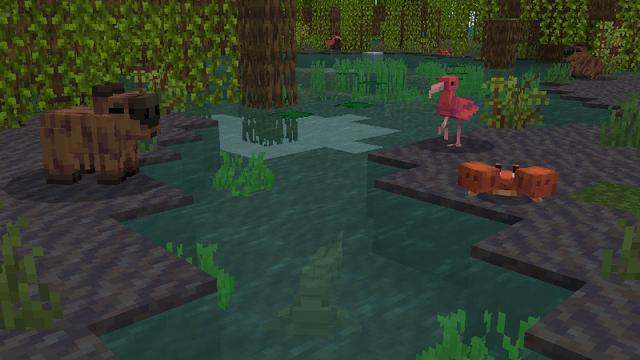 Screenshot of the Minecraft Bedrock Marketplace product Biomes, Animals & Structures created by Pixell Studio.