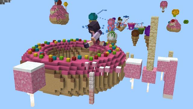 Screenshot of the Minecraft Bedrock Marketplace product Candy Parkour created by Pixell Studio.