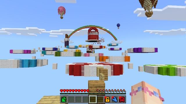 Screenshot of the Minecraft Bedrock Marketplace product Candy Parkour created by Pixell Studio.