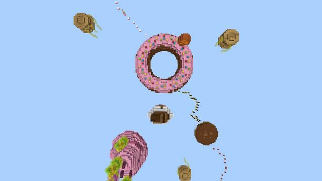 Screenshot of the Minecraft Bedrock Marketplace product Candy Parkour created by Pixell Studio.