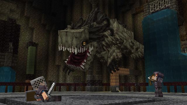 Screenshot of the Minecraft Bedrock Marketplace product Colossal Bosses Add-on created by Pixell Studio.