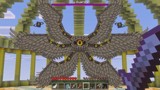 Screenshot of the Minecraft Bedrock Marketplace product Colossal Bosses Add-on created by Pixell Studio.