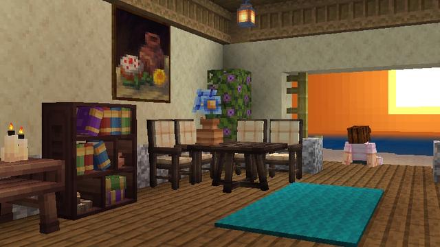 Screenshot of the Minecraft Bedrock Marketplace product Craftable Houses Add-On created by Pixell Studio.