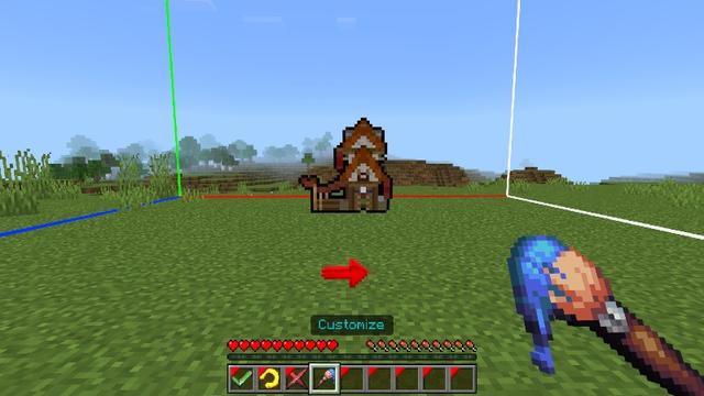 Screenshot of the Minecraft Bedrock Marketplace product Craftable Houses Add-On created by Pixell Studio.