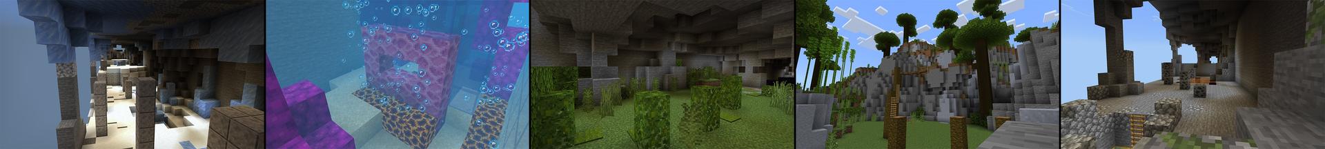 Panorama of the Minecraft Bedrock Marketplace product Cube Parkour created by Pixell Studio.
