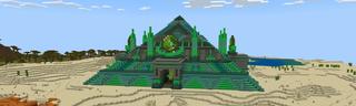 Panorama of the Minecraft Bedrock Marketplace product Emerald Pyramid created by Pixell Studio.