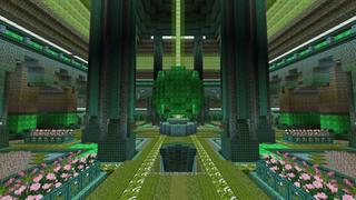 Screenshot of the Minecraft Bedrock Marketplace product Emerald Pyramid created by Pixell Studio.