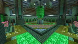 Screenshot of the Minecraft Bedrock Marketplace product Emerald Pyramid created by Pixell Studio.