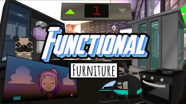 Thumbnail of the Minecraft Bedrock Marketplace product Functional Furniture created by Pixell Studio.